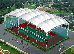 網(wǎng)球場膜結(jié)構(gòu)頂棚/雨棚/遮陽棚有什么優(yōu)點？