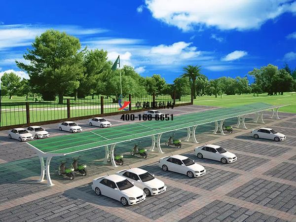    永州<font color='red'>膜結構車棚</font>【永州湘江稀土有限責任公司-停車棚】工程實例