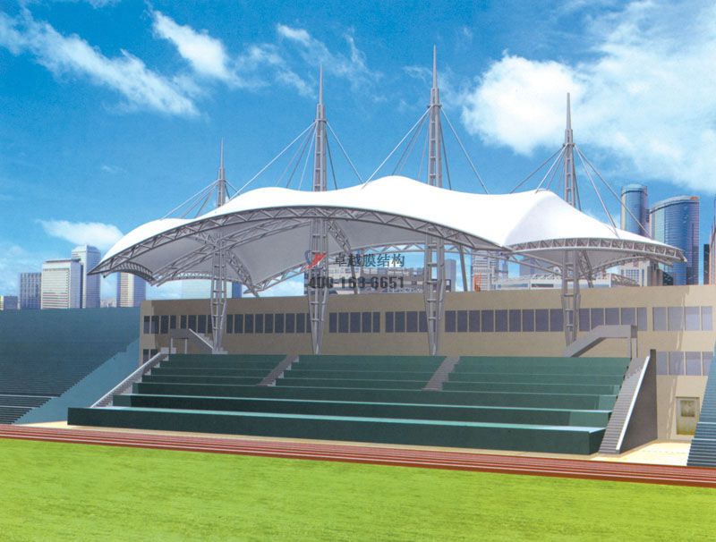 阿圖什看臺膜結構遮陽棚/主席臺頂篷/舞臺雨棚廠家