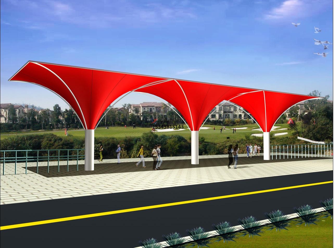 谷城膜結(jié)構(gòu)景觀【張拉膜景觀】行業(yè)領先