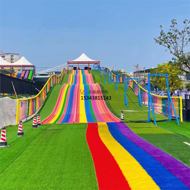 運城彩虹滑道新款張拉膜頂定制生產