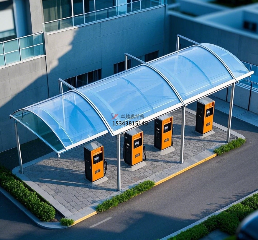 銅陵<font color='red'>膜結構公司</font>【充電站膜結構罩棚】銅陵膜結構廠家