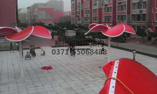 西安張拉膜遮陽棚生產(chǎn)廠家設(shè)計施工【西安外國語大學張拉膜遮陽棚】等項目